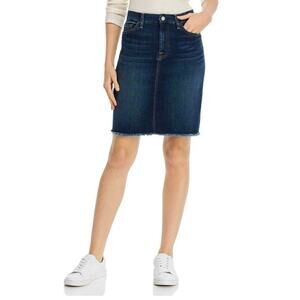 7 For All Mankind Dark Blue Jeans Skirt Women's Size 0 NWOT